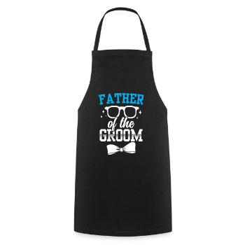Fête de mariage du marié - Tablier de cuisine - noir - Devant - AI Model Male 185 dark (185cm)