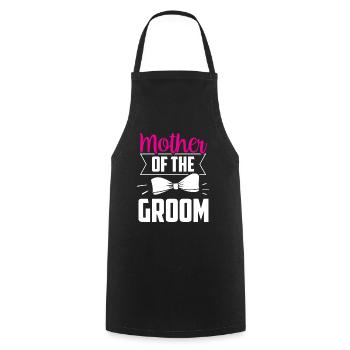 Groom's Mother Wedding Groom Party - Cooking Apron - black - Front - AI Model Male 185 dark (185cm)