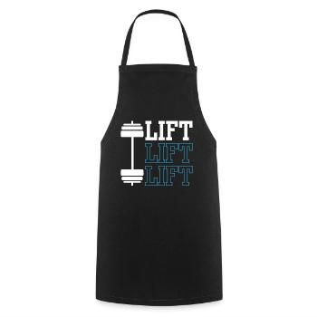 Lift Workout Weightlifting Gym Weightlifting - Cooking Apron - black - Front - AI Model Male 185 dark (185cm)