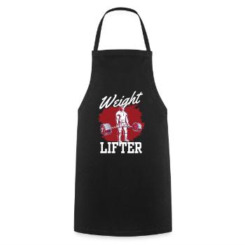 Weightlifting Fitness Workout Gym Weightlifting - Cooking Apron - black - Front - AI Model Male 185 dark (185cm)