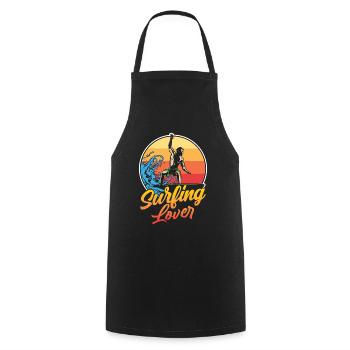 Amateurs de surf Planche de surf Surfer Surf - Tablier de cuisine - noir - Devant - AI Model Male 185 dark (185cm)
