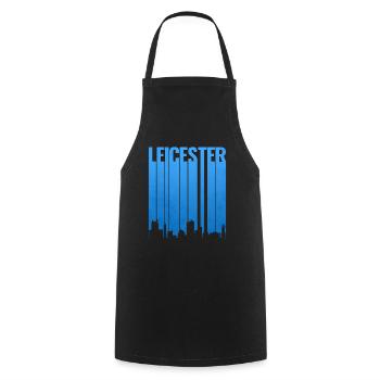 Leicester Skyline Blue Gradient - Cooking Apron - black - Front - AI Model Male 185 dark (185cm)