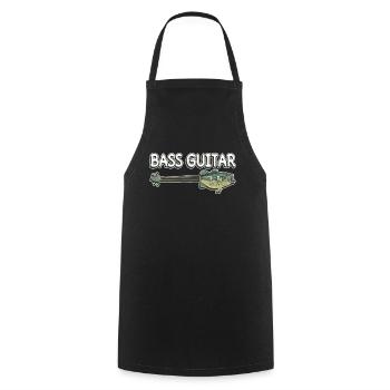 Bassgitarre - Bassgitarre Gitarrist Bass Spieler - Kochschürze - Schwarz - Vorne - AI Model Male 185 dark (185cm)