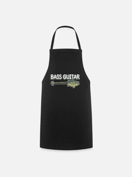 Basgitaar - Basgitarist Bassist - Keukenschort - zwart