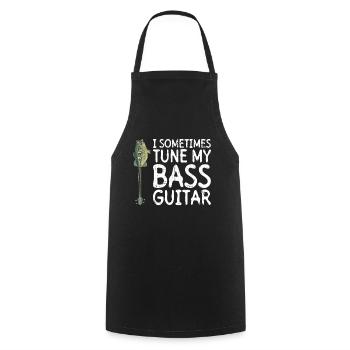 I sometimes tune my bass guitar guitarist - Cooking Apron - black - Front - AI Model Male 185 dark (185cm)