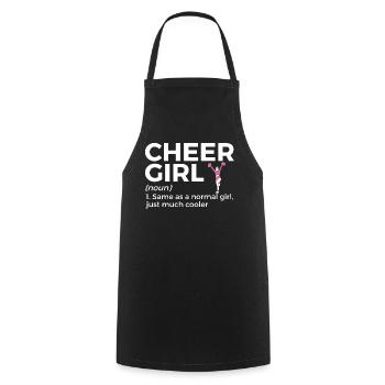 Cheerleader Cheerleading - Kochschürze - Schwarz - Vorne - AI Model Male 185 dark (185cm)