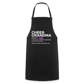 Cheerleader Cheerleading - Kochschürze - Schwarz - Vorne - AI Model Male 185 dark (185cm)
