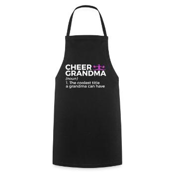 Cheerleader Cheerleading - Cooking Apron - black - Front - AI Model Male 185 dark (185cm)