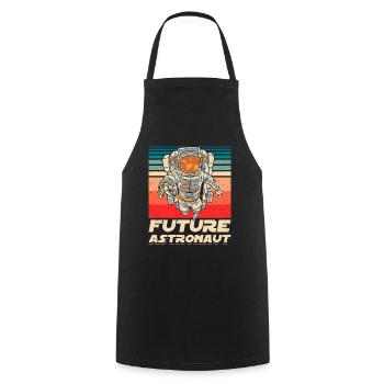 Fusée spatiale d’astronomie des futurs astronautes - Tablier de cuisine - noir - Devant - AI Model Male 185 dark (185cm)