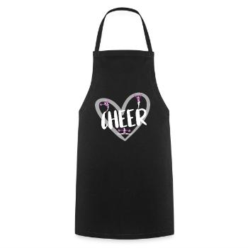 Cheerleader Cheerleading - Cooking Apron - black - Front - AI Model Male 185 dark (185cm)