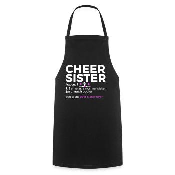 Cheerleader Cheerleading - Cooking Apron - black - Front - AI Model Male 185 dark (185cm)
