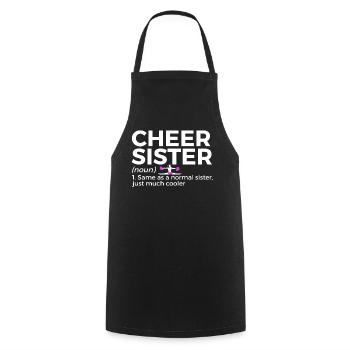 Cheerleader Cheerleading - Kochschürze - Schwarz - Vorne - AI Model Male 185 dark (185cm)