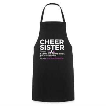Cheerleader Cheerleading - Kochschürze - Schwarz - Vorne - AI Model Male 185 dark (185cm)