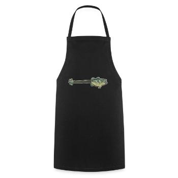 Bassgitarre - Bassgitarre Gitarrist Bass Spieler - Kochschürze - Schwarz - Vorne - AI Model Male 185 dark (185cm)