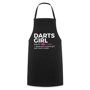 Darts Player Darts - Cooking Apron - black - Front - AI Model Male 185 dark (185cm)
