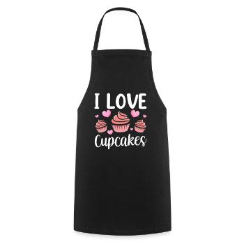 Ich Liebe Cupcakes Essen Süß Liebhaber Cupcake - Kochschürze - Schwarz - Vorne - AI Model Male 185 dark (185cm)