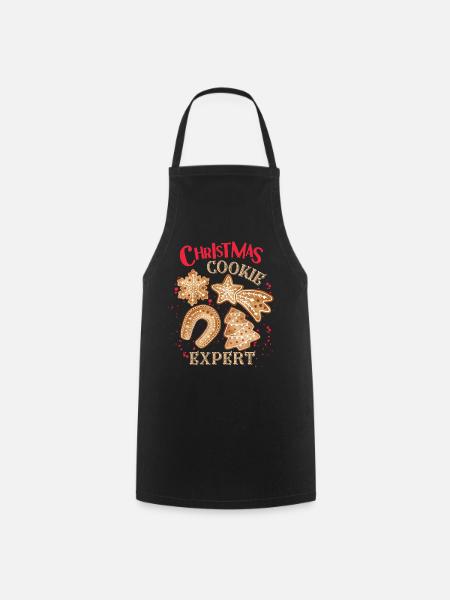 Biscuits de Noël, Biscuits de Noël, Pain d’épices - Tablier de cuisine - noir