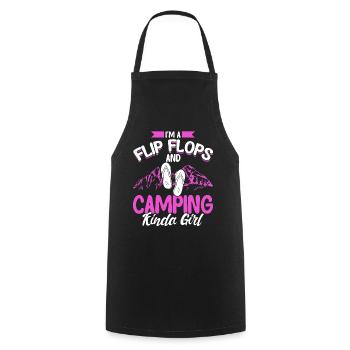 Camping Geschenk Lustiger Spruch für Camper - Kochschürze - Schwarz - Vorne - AI Model Male 185 dark (185cm)