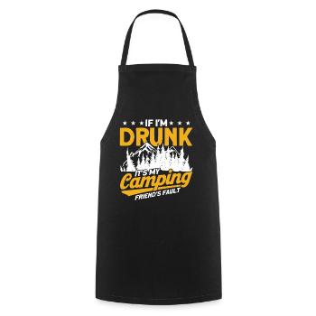 Camping Geschenk Lustiger Spruch für Camper - Kochschürze - Schwarz - Vorne - AI Model Male 185 dark (185cm)