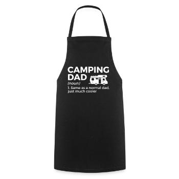 Camping Camping Camping-car - Tablier de cuisine - noir - Devant - AI Model Male 185 dark (185cm)
