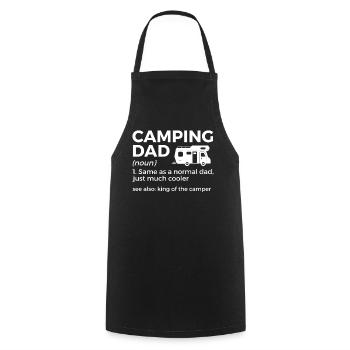 Camping Camping Camping-car - Tablier de cuisine - noir - Devant - AI Model Male 185 dark (185cm)