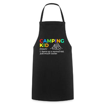 Camping Camping Camping-car - Tablier de cuisine - noir - Devant - AI Model Male 185 dark (185cm)