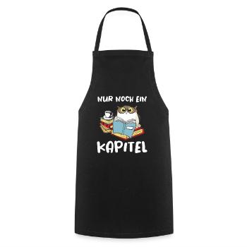 Nur Noch Ein Kapitel Bücher Kettenleser - Kochschürze - Schwarz - Vorne - AI Model Male 185 dark (185cm)