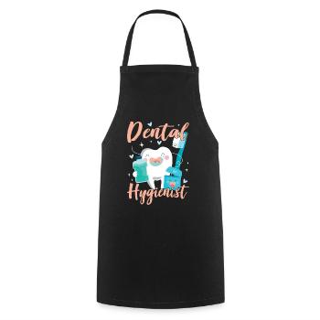 Hygiénistes dentaires Hygiène dentaire Équipe dentaire - Tablier de cuisine - noir - Devant - AI Model Male 185 dark (185cm)