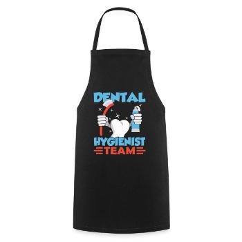 Dental hygienist team dental hygiene dentist - Cooking Apron - black - Front - AI Model Male 185 dark (185cm)