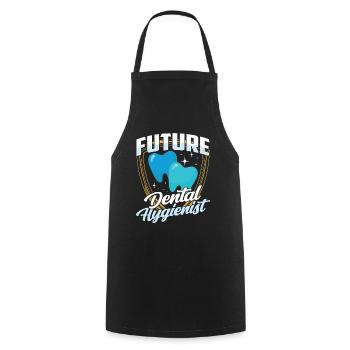 Future dental hygienist dental hygiene team - Cooking Apron - black - Front - AI Model Male 185 dark (185cm)