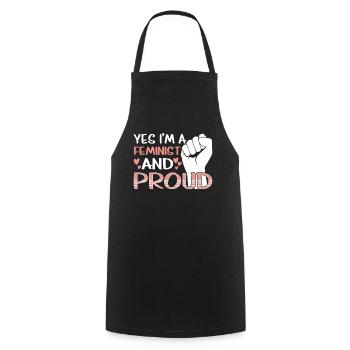 Ja Ich Bin Eine Feministin Und Stolz Darauf Frauen - Tablier de cuisine - noir - Devant - AI Model Male 185 dark (185cm)