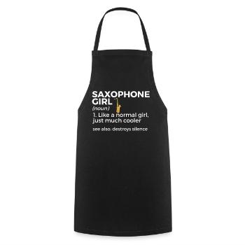 Musiciens de saxophone Musique de cuivres - Tablier de cuisine - noir - Devant - AI Model Male 185 dark (185cm)