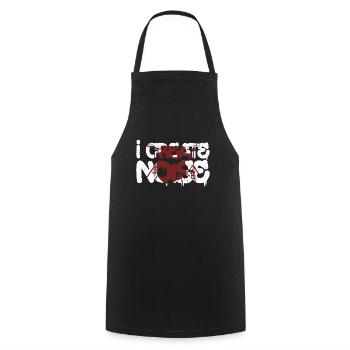 I Create Noise - batterie batteur rock - Tablier de cuisine - noir - Devant - AI Model Male 185 dark (185cm)