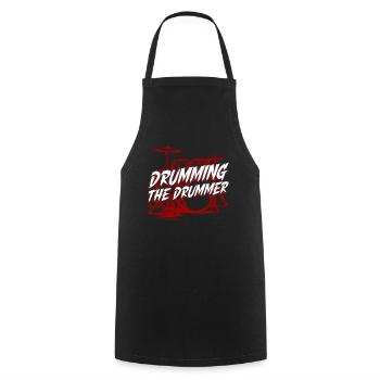 Drumming The Drummer - batterie Rock Drummer - Tablier de cuisine - noir - Devant - AI Model Male 185 dark (185cm)