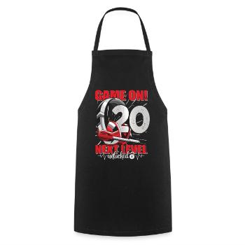 Next Level unlocked 20th Birthday Men's Gaming - Cooking Apron - black - Front - AI Model Male 185 dark (185cm)