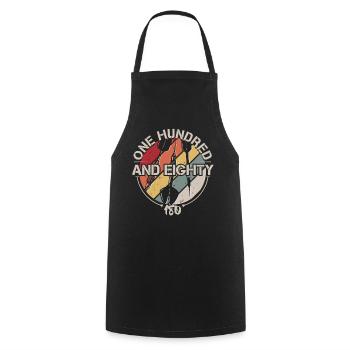 Retro Dart Motifs & Vintage Dartboard 180 Dart - Cooking Apron - black - Front - AI Model Male 185 dark (185cm)
