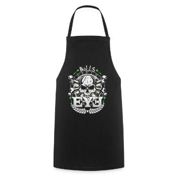 Retro Dart Motifs & Vintage Dartboard 180 Dart - Cooking Apron - black - Front - AI Model Male 185 dark (185cm)
