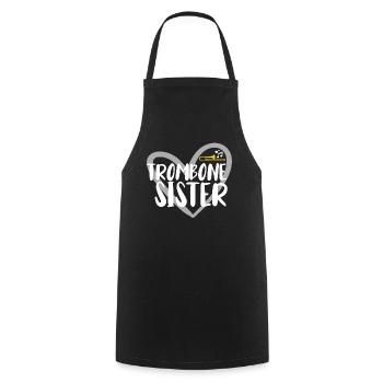Trombone Musicien Brass Band - Tablier de cuisine - noir - Devant - AI Model Male 185 dark (185cm)
