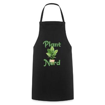 Nerd des plantes - Tablier de cuisine - noir - Devant - AI Model Male 185 dark (185cm)