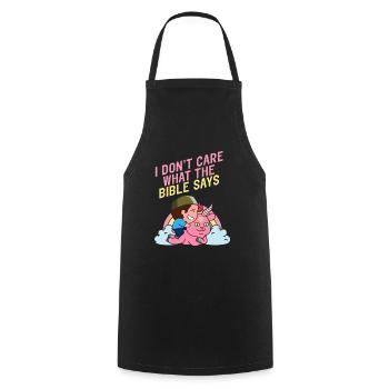I Don't Care What The Bible Says Kawaii Satanic - Cooking Apron - black - Front - AI Model Male 185 dark (185cm)