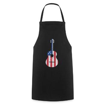 Musicien de guitare Musique de cuivres - Tablier de cuisine - noir - Devant - AI Model Male 185 dark (185cm)
