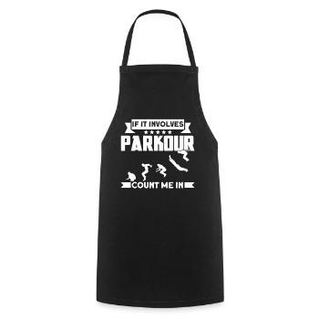 Parkour Gift Freerunning Parkour Runner - Cooking Apron - black - Front - AI Model Male 185 dark (185cm)