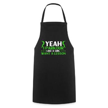 Parkour Cadeau Freerunning Parkour Runner - Tablier de cuisine - noir - Devant - AI Model Male 185 dark (185cm)
