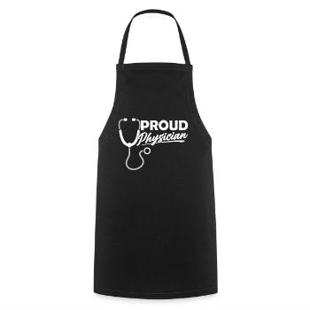 Proud Doctor Medicine Doctor Medical Profession - Cooking Apron - black - Front - AI Model Male 185 dark (185cm)
