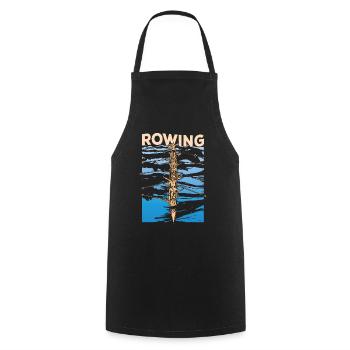 Rowing Rowing Rowing Rowing Rowing - Cooking Apron - black - Front - AI Model Male 185 dark (185cm)