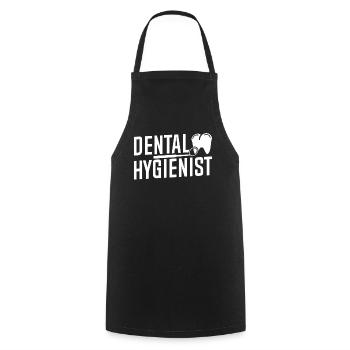 Dental Hygienist Dentist Dental Hygiene Team - Cooking Apron - black - Front - AI Model Male 185 dark (185cm)