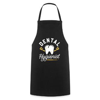 Dental Hygienists Dentist Team Dental Hygiene - Cooking Apron - black - Front - AI Model Male 185 dark (185cm)