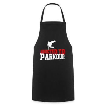Parkour Gift Freerunning Parkour Runner - Cooking Apron - black - Front - AI Model Male 185 dark (185cm)