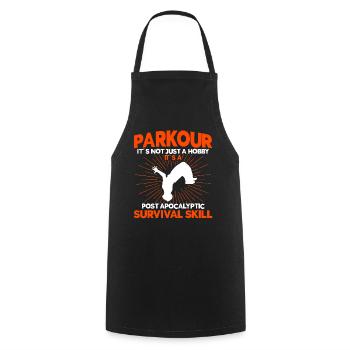 Parkour Gift Freerunning Parkour Runner - Cooking Apron - black - Front - AI Model Male 185 dark (185cm)