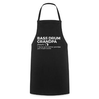 Musicien de grosse caisse - Tablier de cuisine - noir - Devant - AI Model Male 185 dark (185cm)